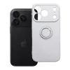 iPhone 18 Pro / iPhone 17 Pro strieborný silikónový kryt s vyklápacím krúžkom thumbnail