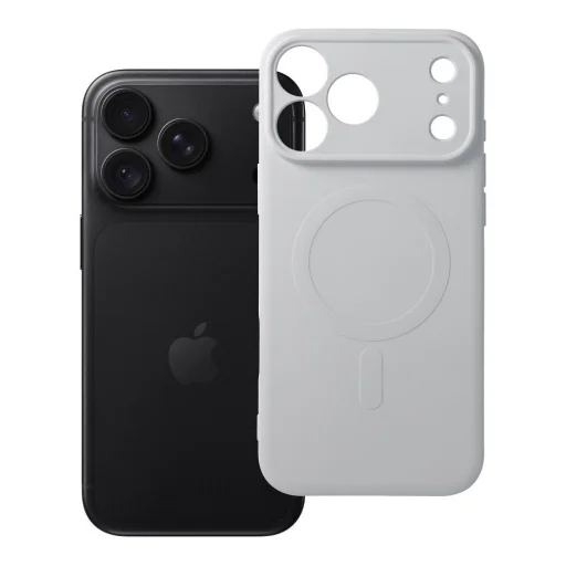 iPhone 18 Pro Max / 17 Pro Max strieborný Silicone Mag Cover silikónový kryt kompatibilný s MagSafe - 1