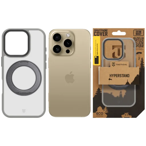  Apple iPhone 16 Pro világosszürke Tactical MagForce Hyperstand tok - 5