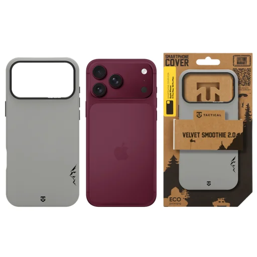 Tactical MagForce Velvet Smoothie 2.0 MagSafe kompatibilný kryt pre Apple iPhone 18 Pro Max/17 Pro Max, hmlový - 6