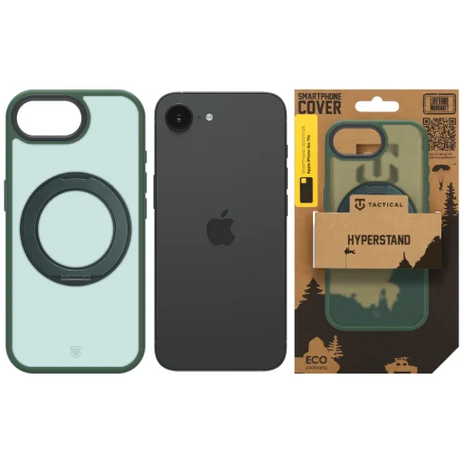Apple iPhone 16e/17e lesná zelená Tactical MagForce Hyperstand puzdro - 5