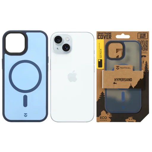 Tactical MagForce Hypersand kryt pre Apple iPhone 15, tmavomodrý - 6