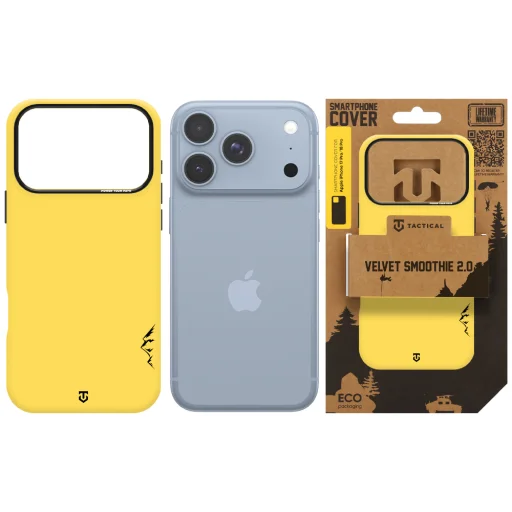 Tactical MagForce Velvet Smoothie 2.0 puzdro pre Apple iPhone 18 Pro/17 Pro, banánovo žlté - 6