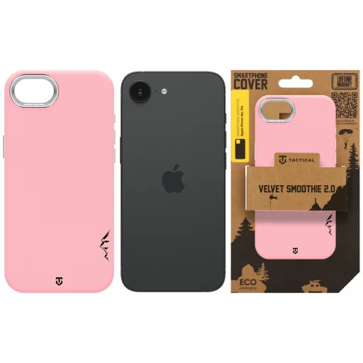 Apple iPhone 16e/17e ružový Tactical MagForce Velvet Smoothie 2.0 silikónový kryt kompatibilný s MagSafe - 6