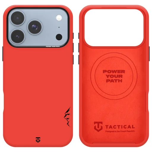 Apple iPhone 18 Pro/17 Pro Tactical MagForce Velvet Smoothie 2.0 silikónový kryt, čili červená - 5