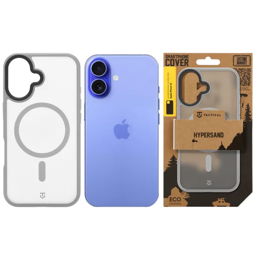 Tactical MagForce Hypersand puzdro pre Apple iPhone 16 svetlosivé kompatibilné s MagSafe - 6