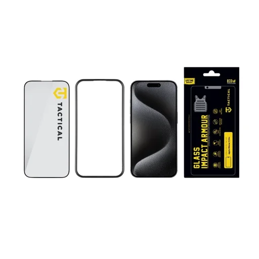  Apple iPhone 15 Pro készülékhez való Tactical Impact Armour edzett üveg - 3