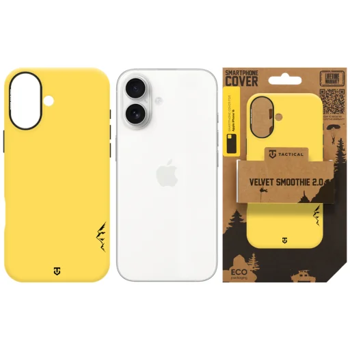  Apple iPhone 16 banánsárga Tactical MagForce Velvet Smoothie 2.0 szilikon tok - 6