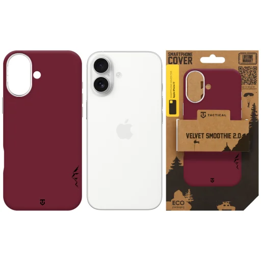 Apple iPhone 17 bordový Tactical MagForce Velvet Smoothie 2.0 silikónový kryt - 6