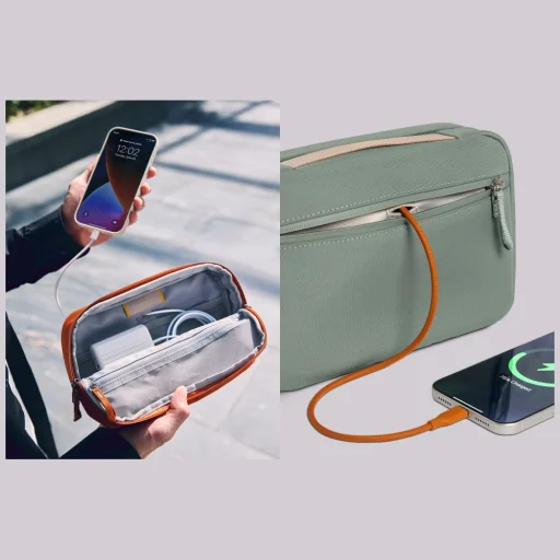 UNIQ Denver Tech Kit Pouch 2.5L narancssárga elektronikai rendszerezőtáska - 4