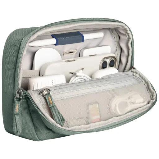 UNIQ Denver Tech Kit Pouch 2.5 L zöld elektronikai rendszerező táska - 3