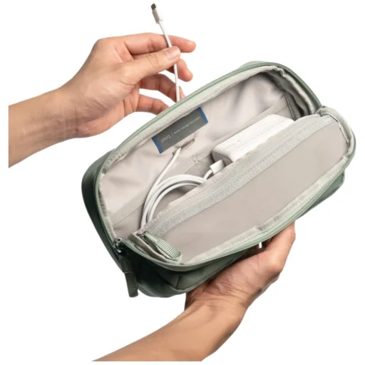 UNIQ Denver Tech Kit Pouch 2.5 L zöld elektronikai rendszerező táska - 4