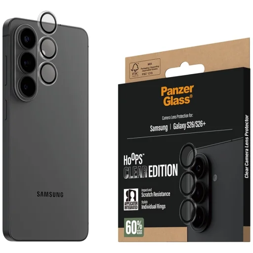  Samsung Galaxy S26 / S26+ PanzerGlass Hoops átlátszó, edzett üveg kameralencse-védő gyűrűk - 5