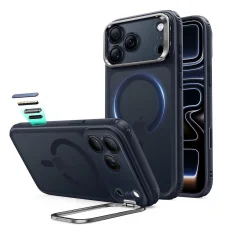 iPhone 17 Pro Max / iPhone 18 Pro Max matné modré puzdro ESR Classic Hybrid MagSafe so stojanom