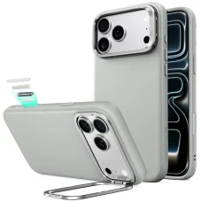 Sivé puzdro ESR Atelier Kickstand MagSafe pre Apple iPhone 17 Pro / 18 Pro