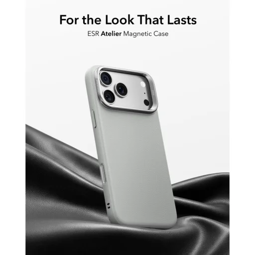 Sivé puzdro ESR Atelier Kickstand MagSafe pre Apple iPhone 17 Pro / 18 Pro - 2