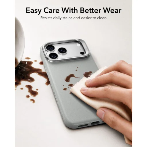 Sivé puzdro ESR Atelier Kickstand MagSafe pre Apple iPhone 17 Pro / 18 Pro - 5