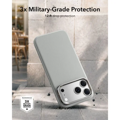 Sivé puzdro ESR Atelier Kickstand MagSafe pre Apple iPhone 17 Pro / 18 Pro - 6