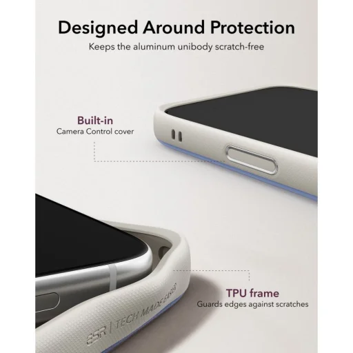 Sivé puzdro ESR Atelier Kickstand MagSafe pre Apple iPhone 17 Pro / 18 Pro - 8