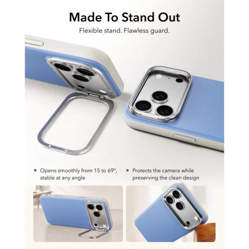 Svetlomodré puzdro ESR Atelier Kickstand MagSafe pre iPhone 17 Pro / iPhone 18 Pro - 4