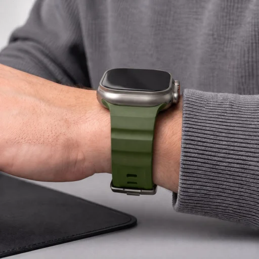 Apple Watch 8/9/10/11/12/SE/Ultra (44/45/46/49 mm) remienok Tech-Protect Motion, taktická zelená - 6