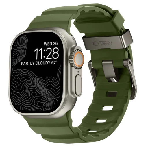 Apple Watch 8/9/10/11/12/SE/Ultra (44/45/46/49 mm) remienok Tech-Protect Motion, taktická zelená - 1