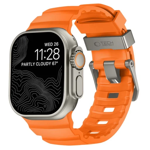 Apple Watch 8/9/10/11/12/SE/Ultra 44/45/46/49 mm oranžový remienok Tech-Protect Motion - 1
