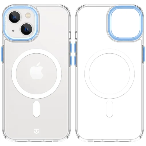 Tactical MagForce 2.0 priehľadné, modré MagSafe puzdro pre Apple iPhone 13 - 5