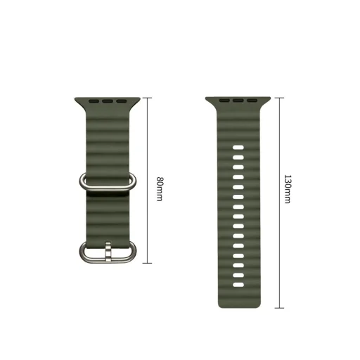 Apple Watch 8/9/10/11/12/SE/Ultra (44/45/46/49 mm) vojenský zelený remienok Tech-Protect Iconband Pro - 3