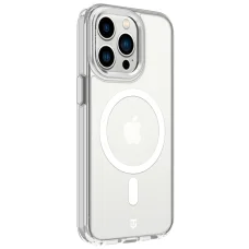 Apple iPhone 13 Pro priehľadné, strieborné puzdro Tactical MagForce 2.0 MagSafe