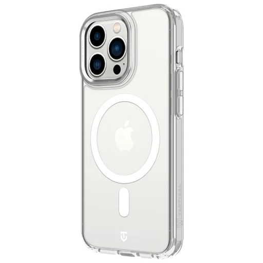 Apple iPhone 13 Pro priehľadné, strieborné puzdro Tactical MagForce 2.0 MagSafe - 2