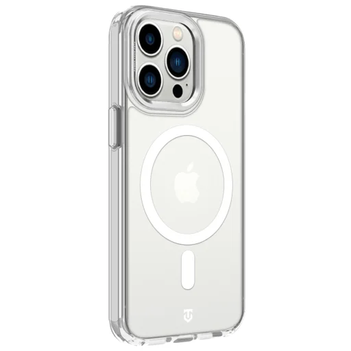Apple iPhone 13 Pro priehľadné, strieborné puzdro Tactical MagForce 2.0 MagSafe - 1