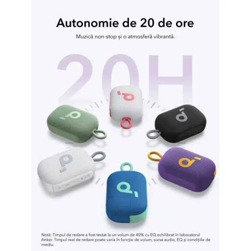 Anker SoundCore Select 4 Go 5 W vodoodolný Bluetooth reproduktor, fialový (A31X10Q1) - 9