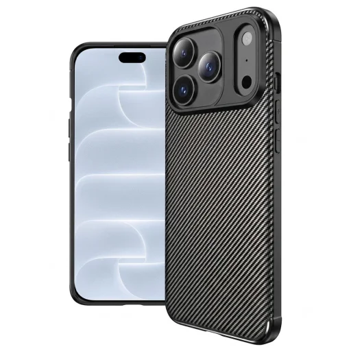 iPhone 18 Pro / iPhone 17 Pro Techsuit CarbonFiber čierne puzdro - 1