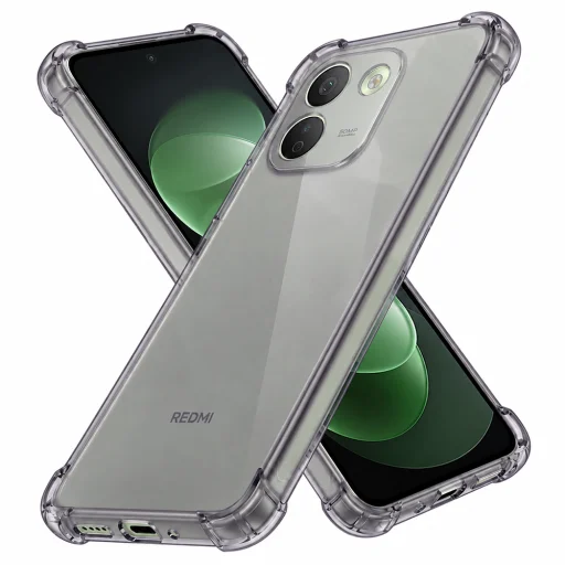 Xiaomi Redmi Note 17 Pro Max dymovo čierne Techsuit nárazuodolné priehľadné silikónové puzdro - 1
