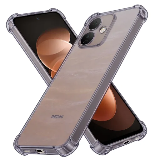 Xiaomi Redmi Note 17 Pro 5G dymovo čierne Techsuit priehľadné silikónové puzdro - 1