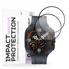 Samsung Galaxy Watch Ultra 2 Techsuit Nano Flex čierne ochranné tvrdené sklo, 2 ks