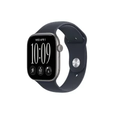 Apple Watch S12 GPS 42 mm s vesmírne sivým hliníkovým puzdrom a tmavomodrým športovým remienkom – M/L (mje94mp/a)