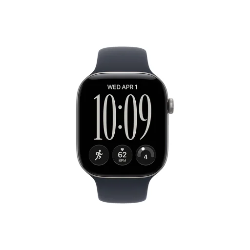 Apple Watch S12 GPS 42 mm s vesmírne sivým hliníkovým puzdrom a tmavomodrým športovým remienkom – S/M (mje74mp/a) - 3