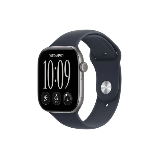 Apple Watch S12 GPS 42 mm s vesmírne sivým hliníkovým puzdrom a tmavomodrým športovým remienkom – S/M (mje74mp/a) - 1