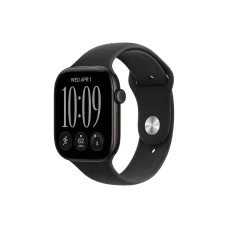 Apple Watch S12 GPS 42 mm s čiernym hliníkovým puzdrom, čiernym športovým remienkom – S/M (mjea4mp/a)