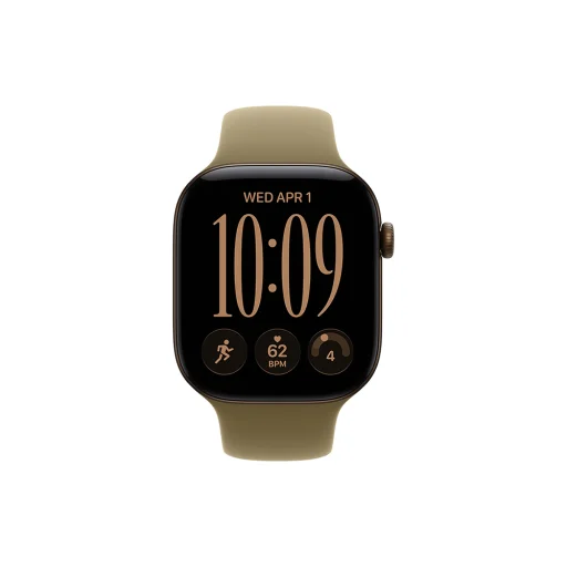 Apple Watch S12 GPS 42 mm s tmavobronzovým hliníkovým puzdrom a olivovozeleným športovým remienkom – S/M (mjef4mp/a) - 2