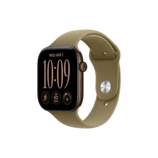 Apple Watch S12 GPS 42 mm s tmavobronzovým hliníkovým puzdrom a olivovozeleným športovým remienkom – S/M (mjef4mp/a) - 1