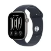 Apple Watch S12 GPS 46 mm s vesmírne sivým hliníkovým puzdrom a tmavomodrým športovým remienkom – M/L (mjej4mp/a) thumbnail