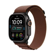 Apple Watch Ultra 4 Cellular 49 mm s čiernym titánovým puzdrom a bordovým alpským remienkom – L (mjc24qh/a)