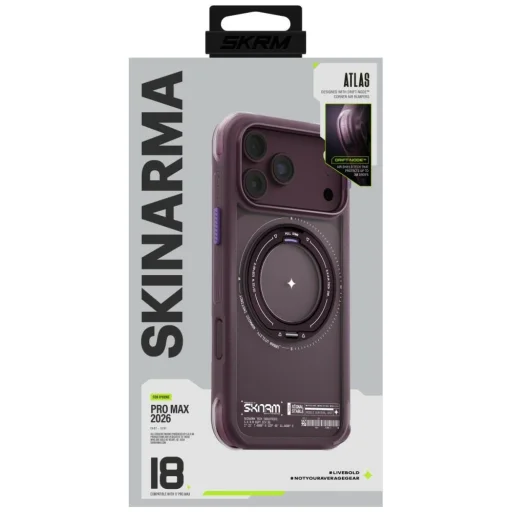 Apple iPhone 18 Pro Max / iPhone 17 Pro Max bordové puzdro SKINARMA ATLAS MagSafe s otočným stojanom - 7