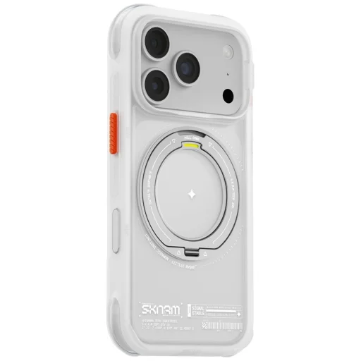 iPhone 18 Pro / iPhone 17 Pro biele puzdro SKINARMA Atlas MagSafe s otočným stojanom - 2
