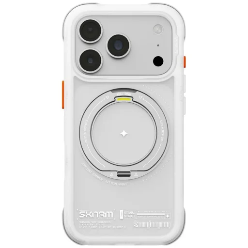 iPhone 18 Pro / iPhone 17 Pro biele puzdro SKINARMA Atlas MagSafe s otočným stojanom - 1
