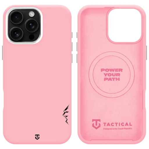 Apple iPhone 16 Pro Max Tactical MagForce Velvet Smoothie 2.0 MagSafe kompatibilný silikónový kryt, ružový panter - 5