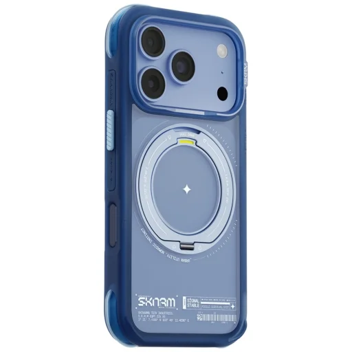 iPhone 18 Pro / 17 Pro SKINARMA Atlas MagSafe puzdro s otočným stojanom, modré - 2